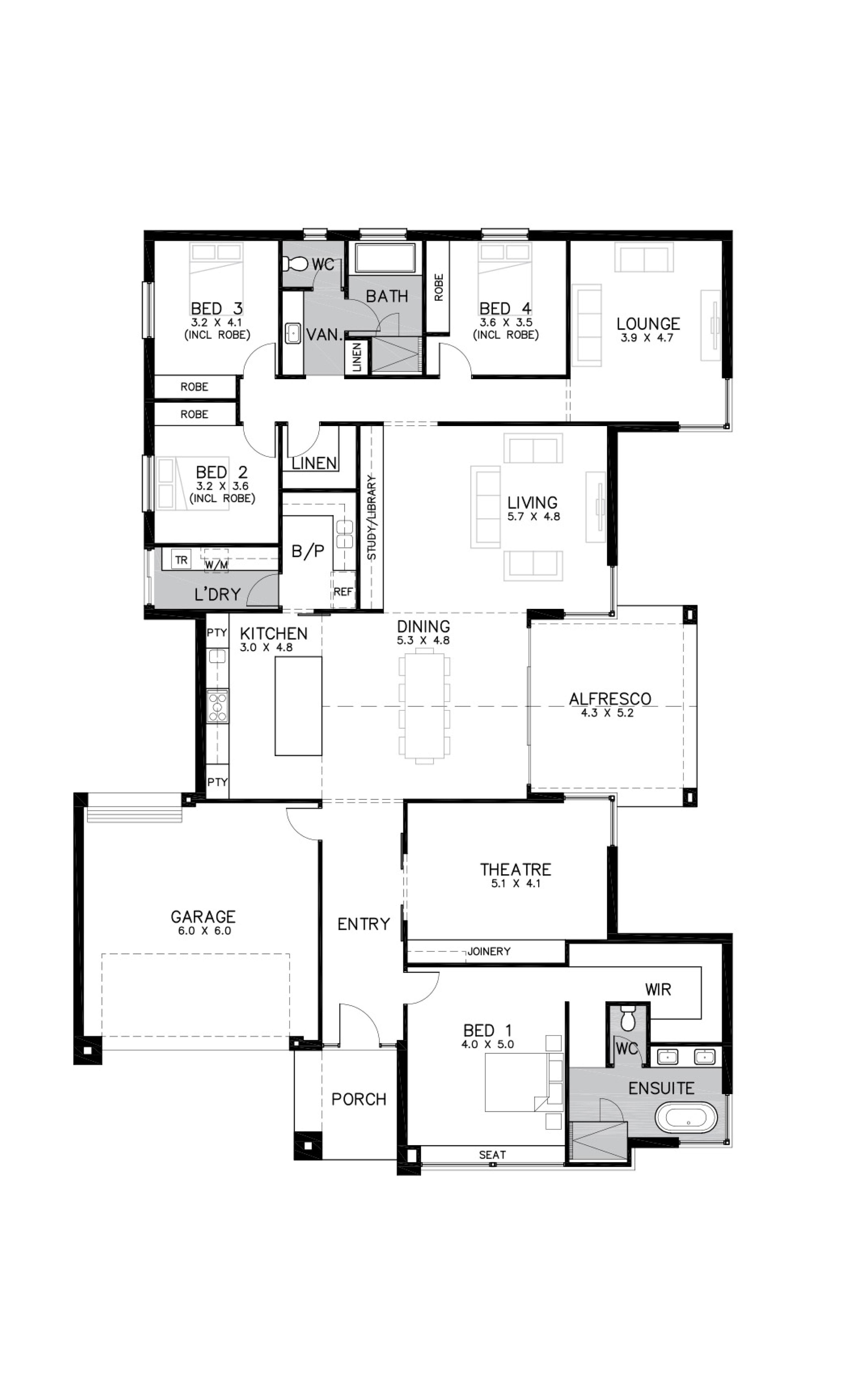 Delta floorplan